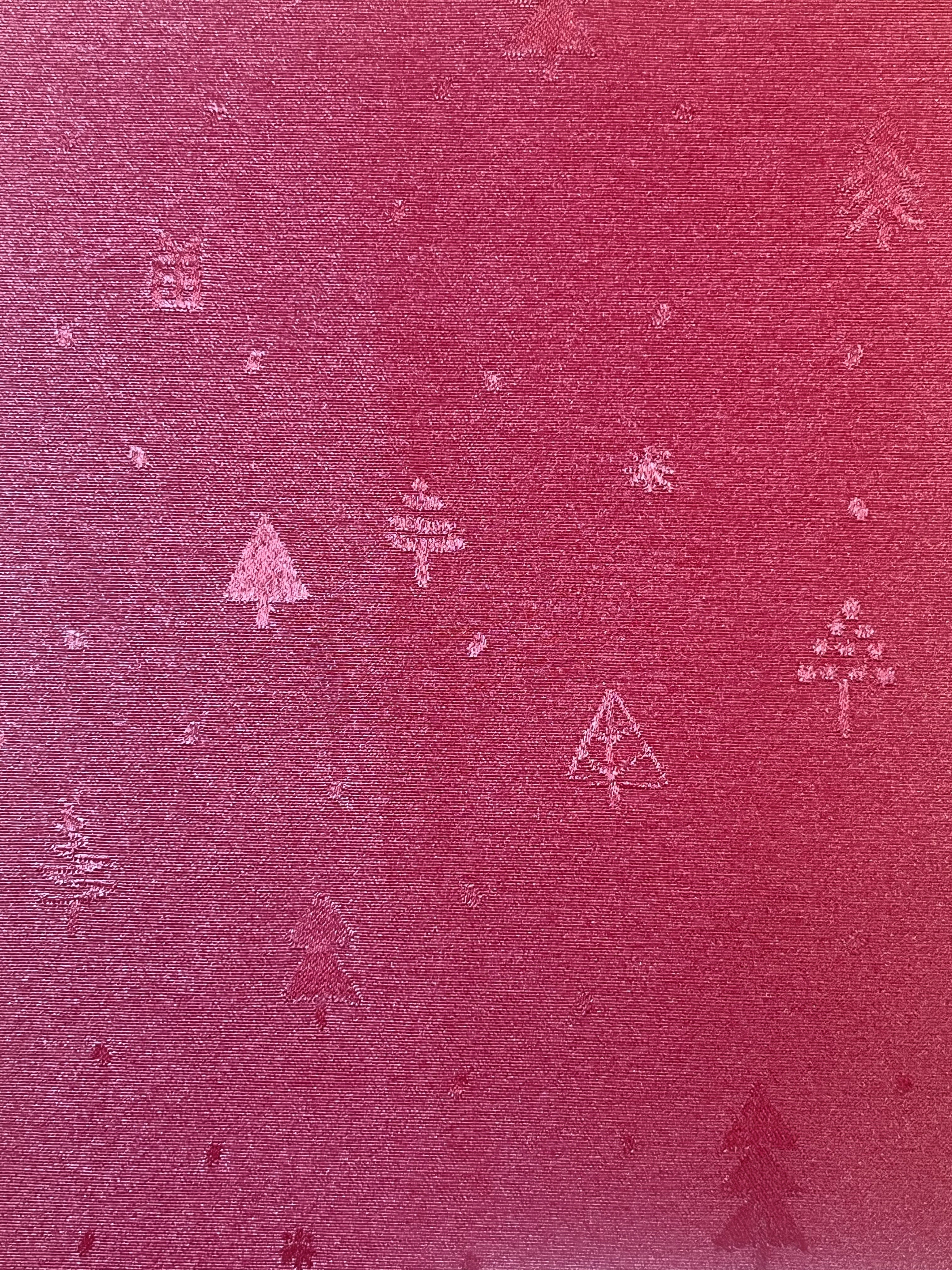 Engholm Textiles - Akryldug med antiskrid Carol Juledug - rød 140 cm - i metermål